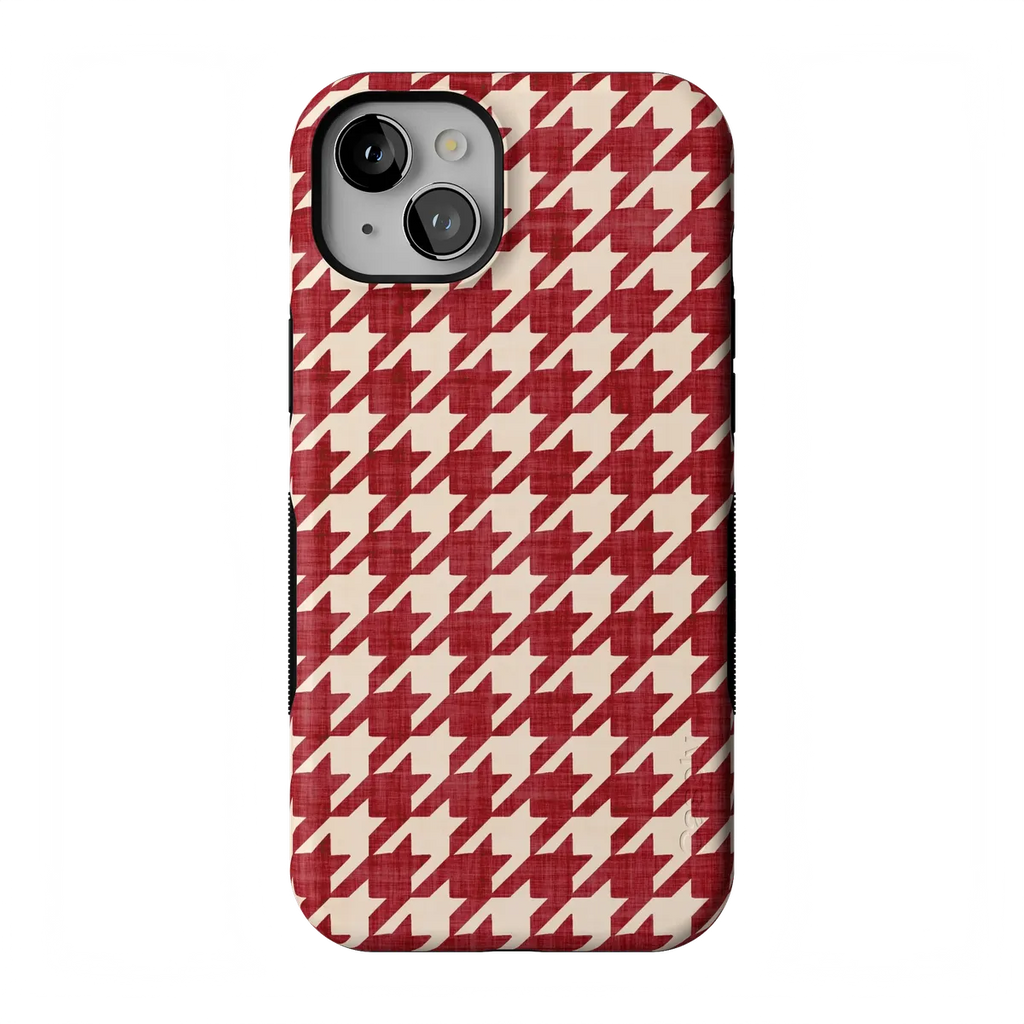 Scarlet Stitch | Red Houndstooth Case