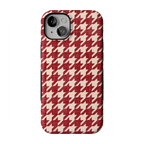 Scarlet Stitch | Red Houndstooth Case