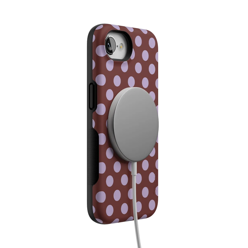 Spotted in SoHo | Burgundy Polka Dot Case