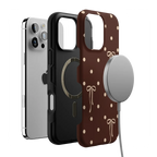 Teddy Bows | Brown Polka Dot Case