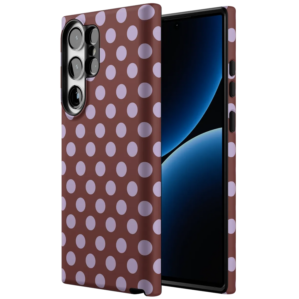 Spotted in SoHo | Burgundy Polka Dot Case