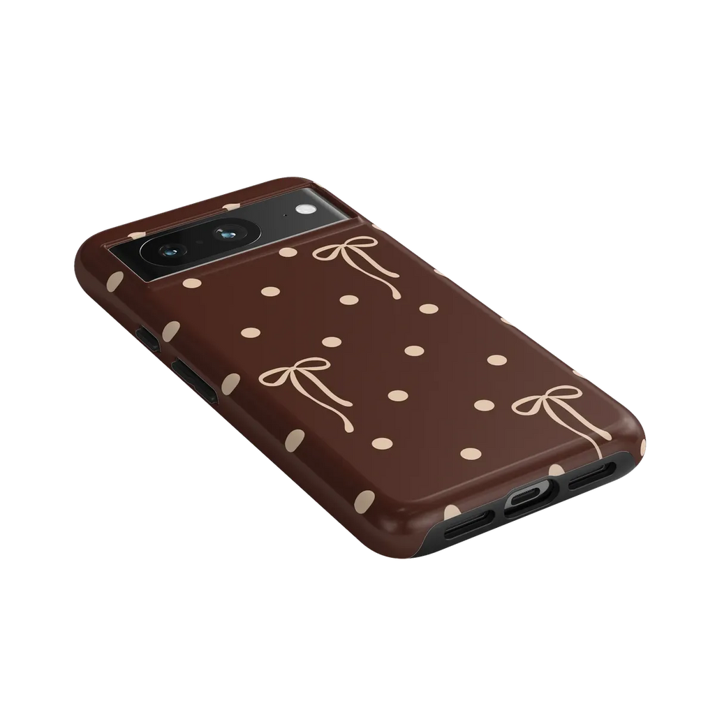 Teddy Bows | Brown Polka Dot Case