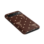 Teddy Bows | Brown Polka Dot Case