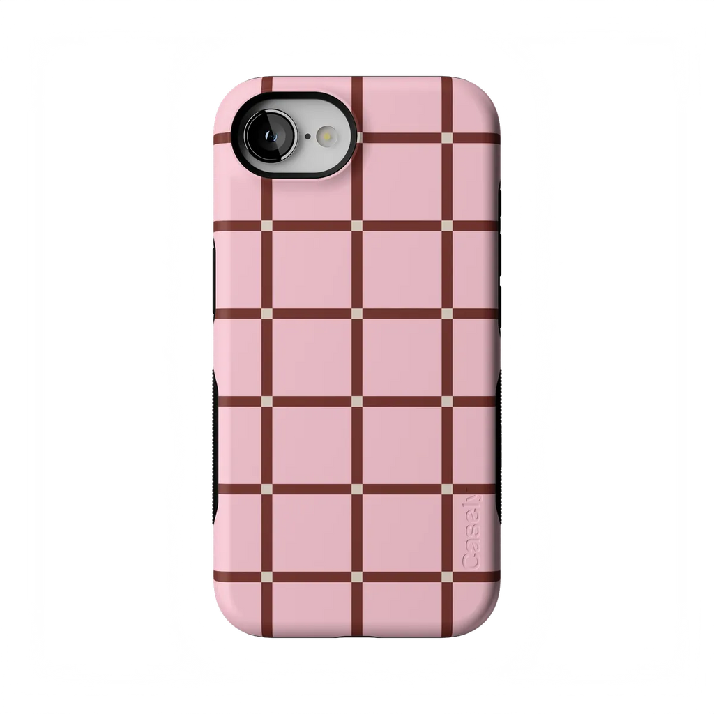 Uptown Gridlock | Pink Checkerboard Case
