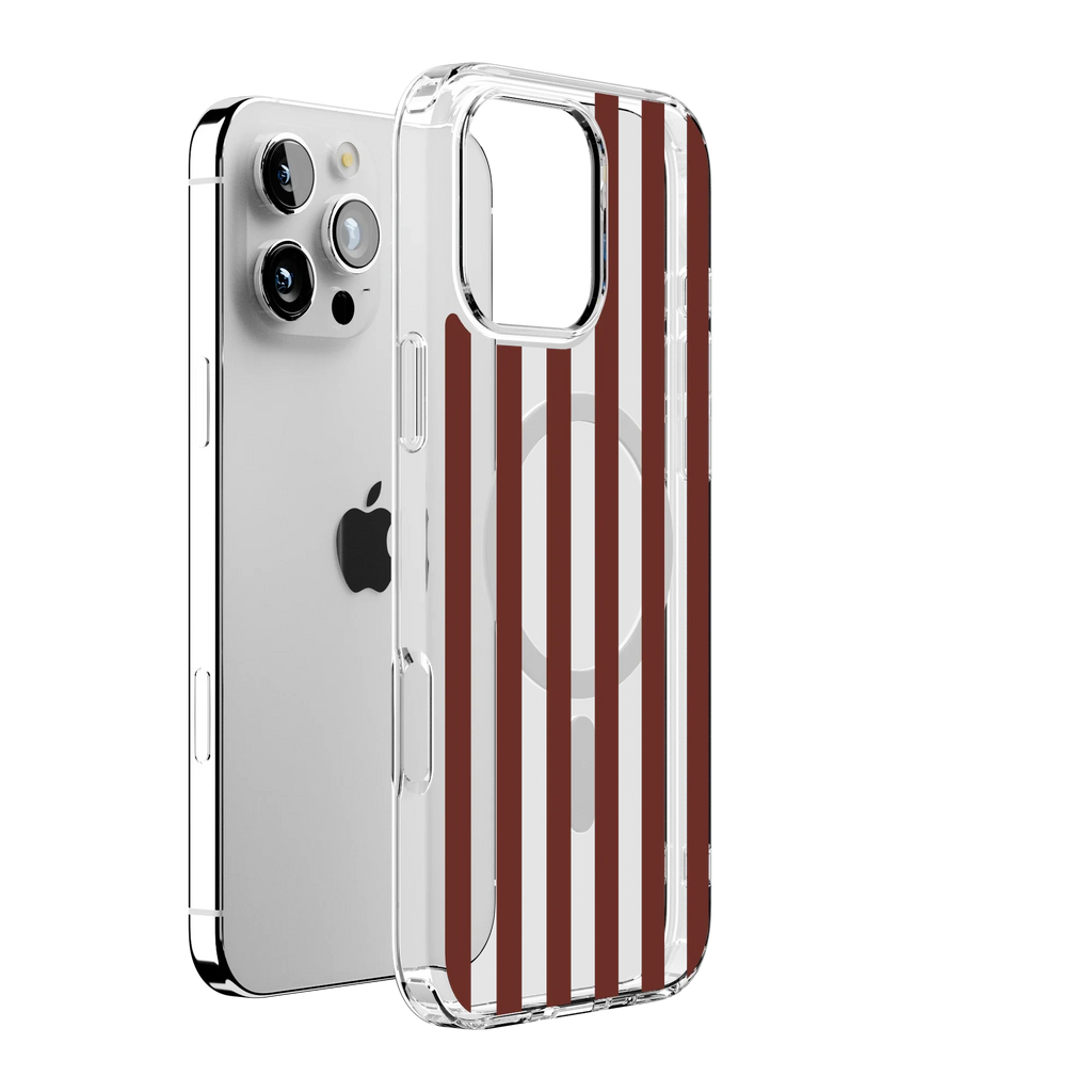Sunday in Brooklyn | Burgundy Stripes Case