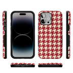 Scarlet Stitch | Red Houndstooth Case