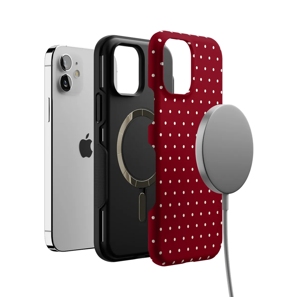 On the Dot | Maroon Polka Dot Case