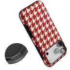 Scarlet Stitch | Red Houndstooth Case