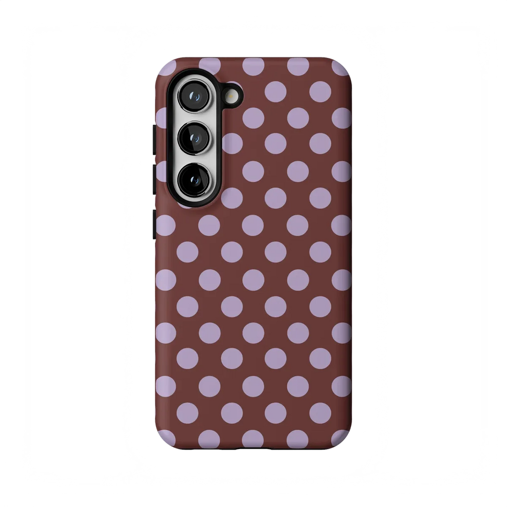 Spotted in SoHo | Burgundy Polka Dot Case