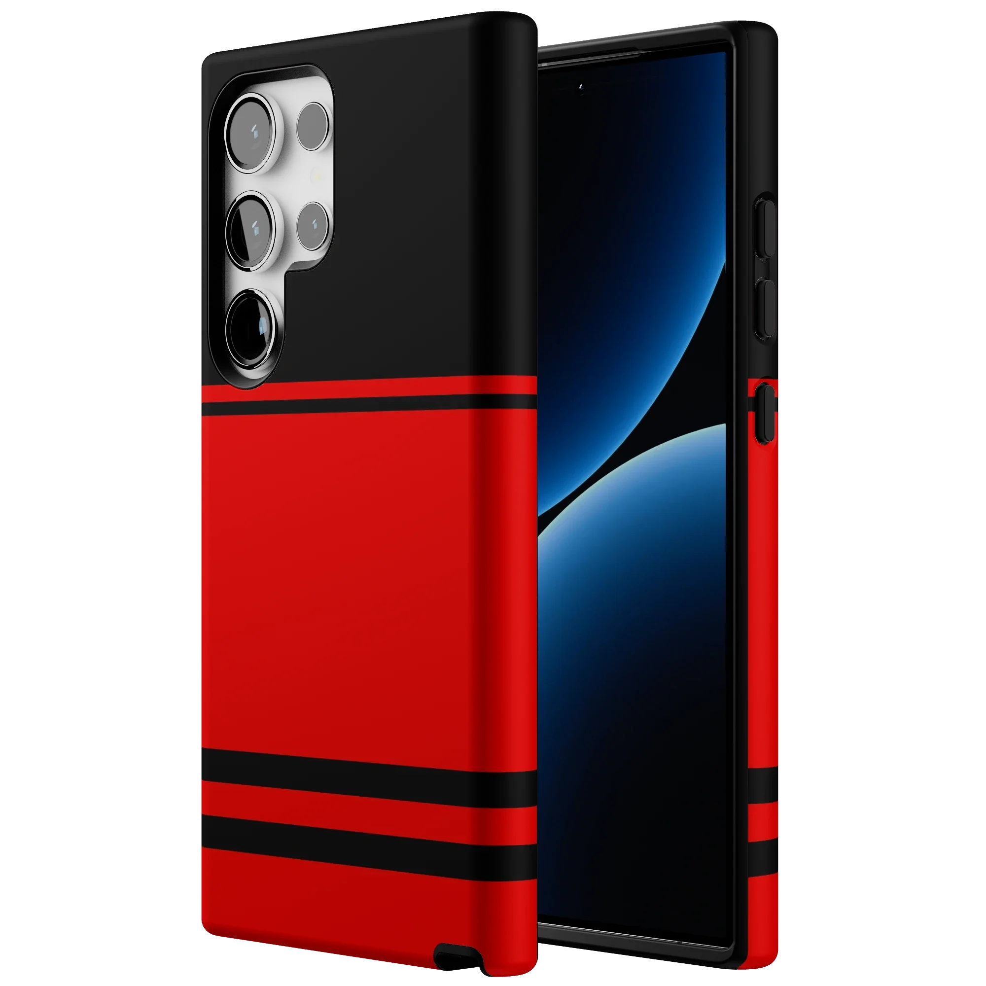Storm Warning | Black & Red Stripes Case