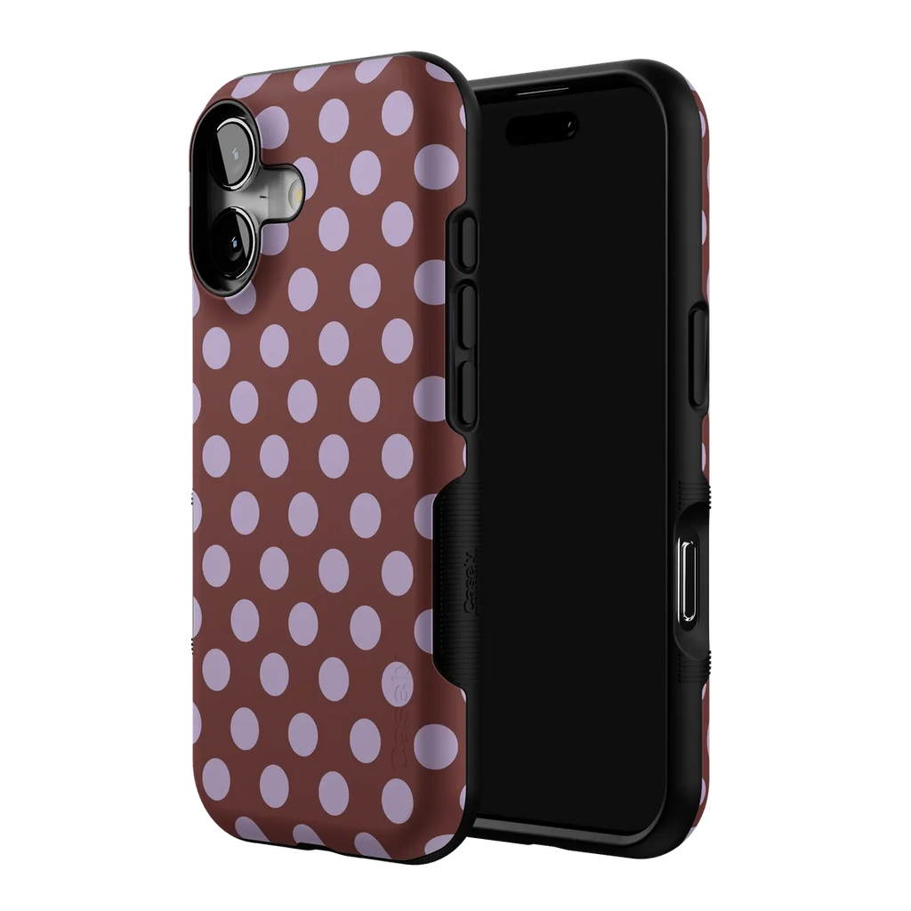 Spotted in SoHo | Burgundy Polka Dot Case