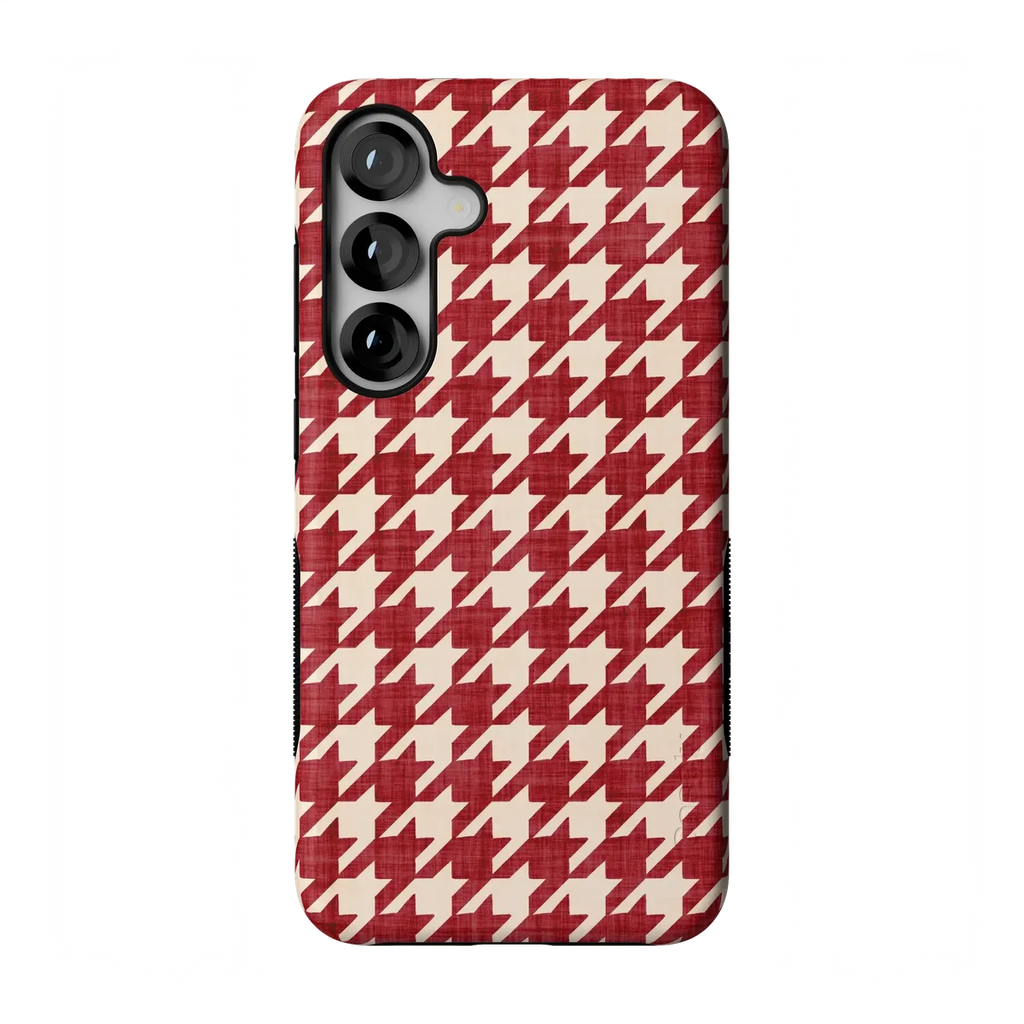 Scarlet Stitch | Red Houndstooth Case