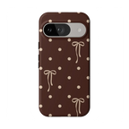 Teddy Bows | Brown Polka Dot Case