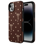 Teddy Bows | Brown Polka Dot Case