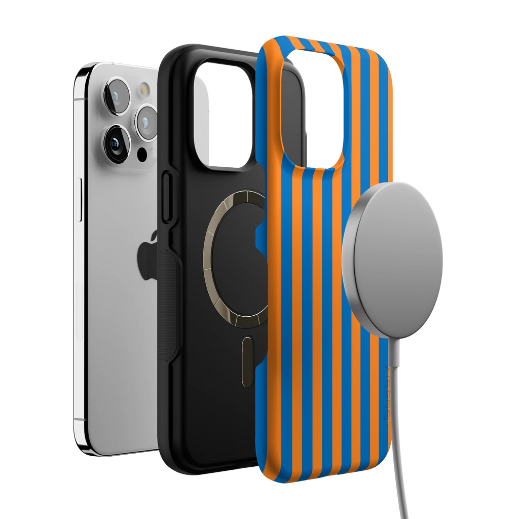 Go New York | Blue & Orange Stripes Case