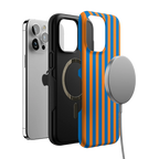 Go New York | Blue & Orange Stripes Case