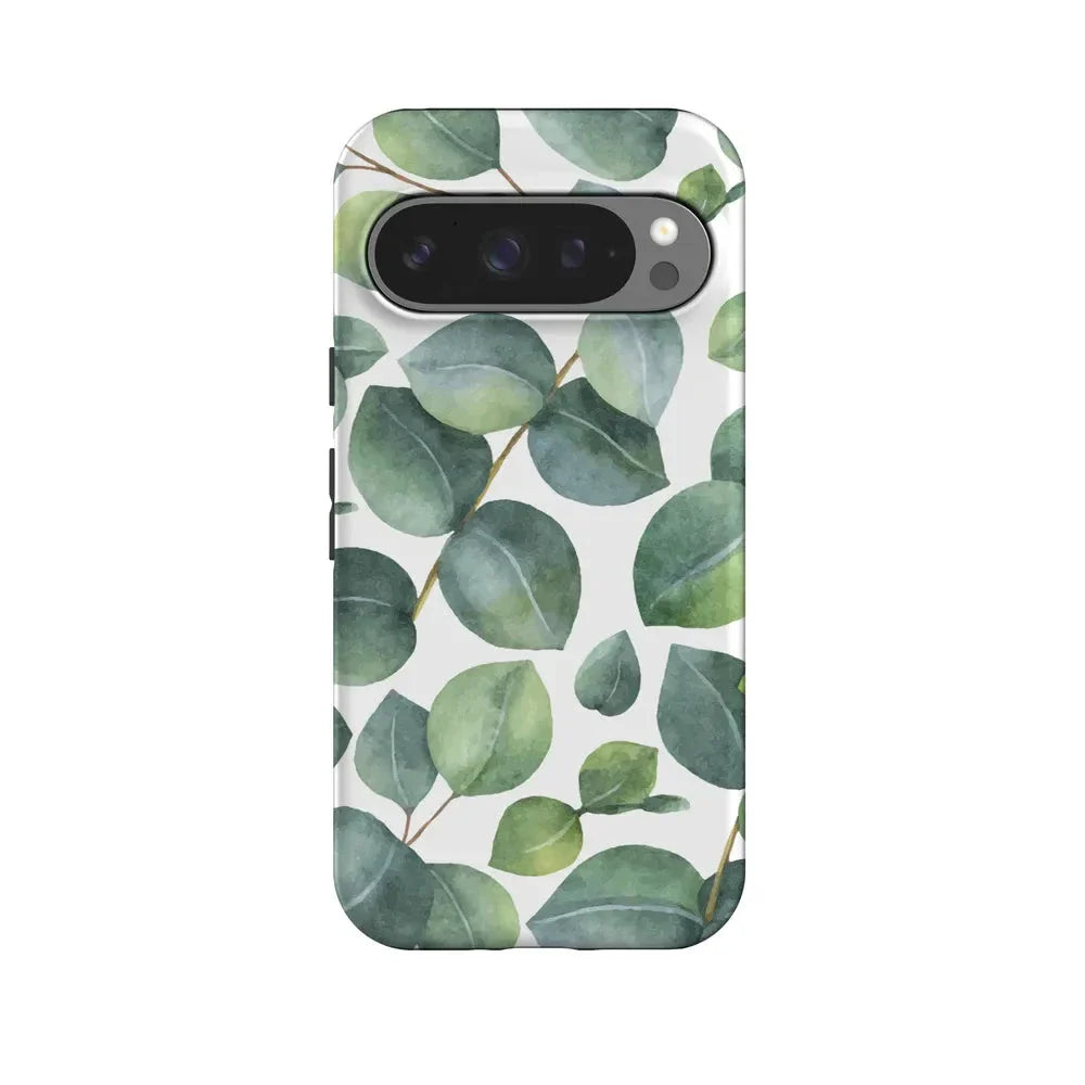 Leaf Me Alone | Green Floral Print Google Pixel Case