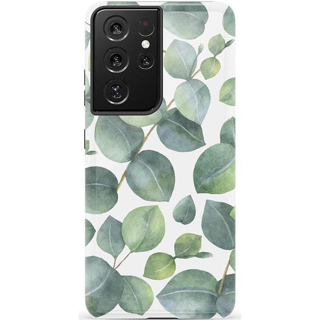 Leaf Me Alone | Green Floral Print Samsung Case