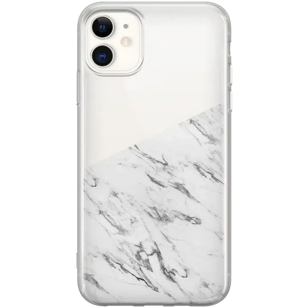 Let's Split | Half White Clear Marble Case