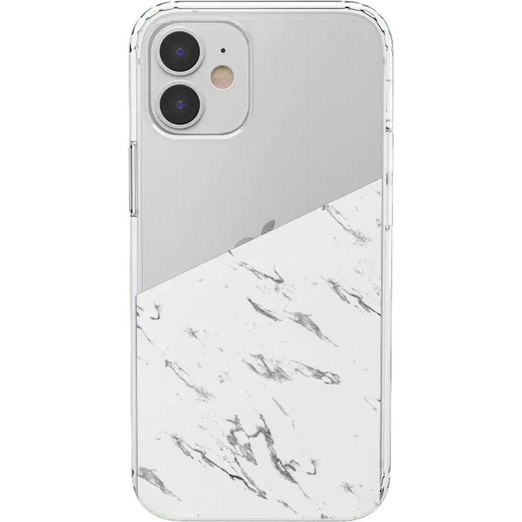 Let's Split | Half White Clear Marble Case