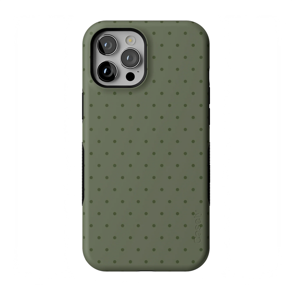 On the Dot | Olive Green Polka Dot Case