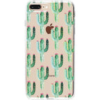 Lookin' Sharp | Cactus Patterned Clear Floral Case