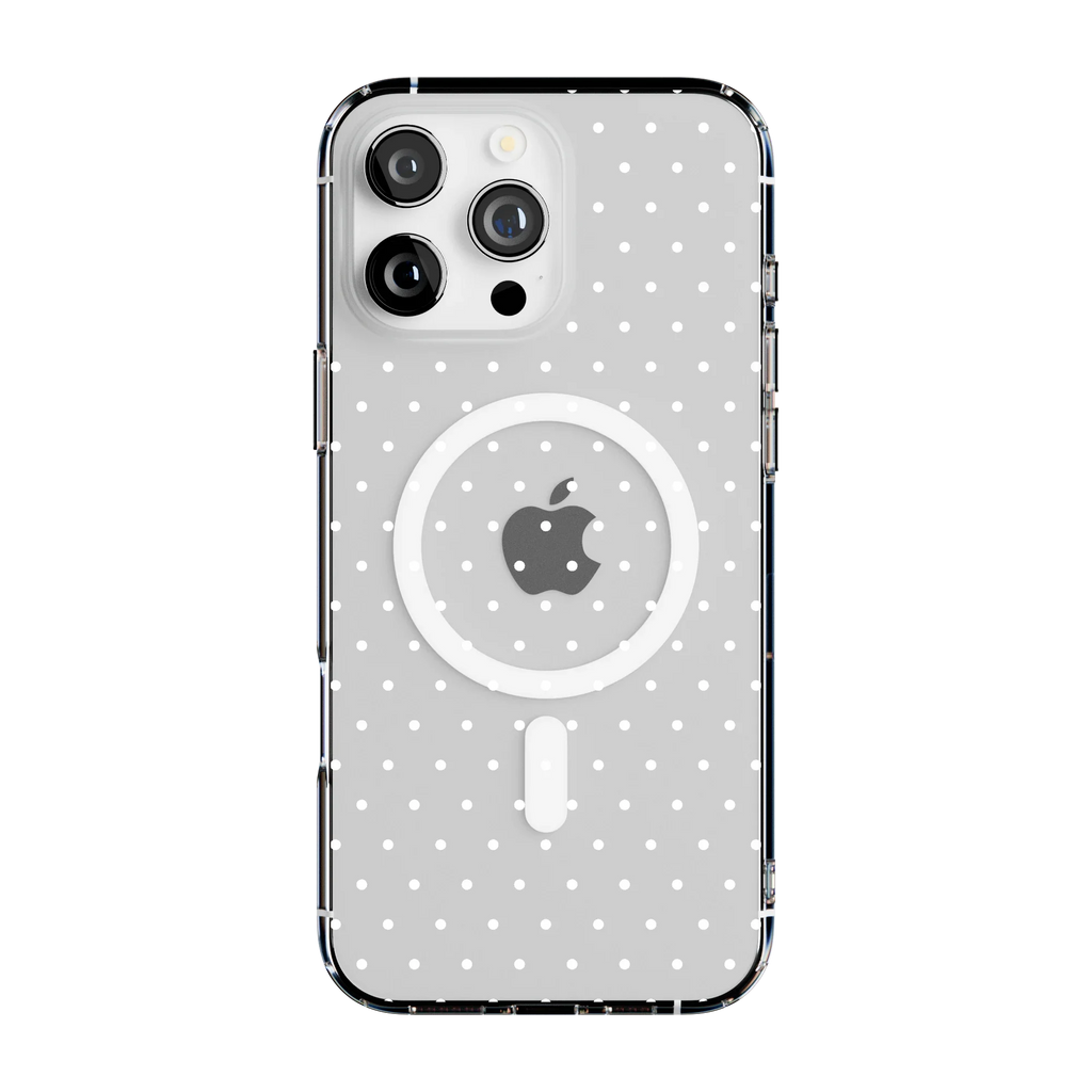 On the Dot | White Polka Dot Case