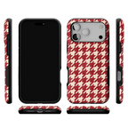 Scarlet Stitch | Red Houndstooth Case