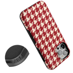 Scarlet Stitch | Red Houndstooth Case
