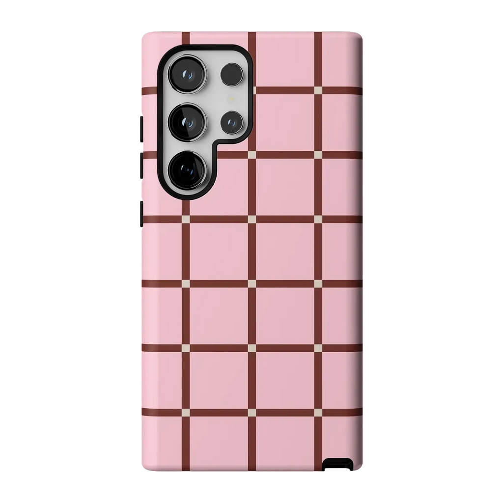 Uptown Gridlock | Pink Checkerboard Case