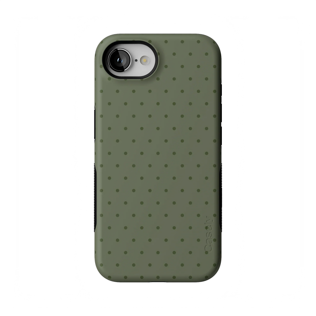 On the Dot | Olive Green Polka Dot Case