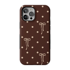 Teddy Bows | Brown Polka Dot Case
