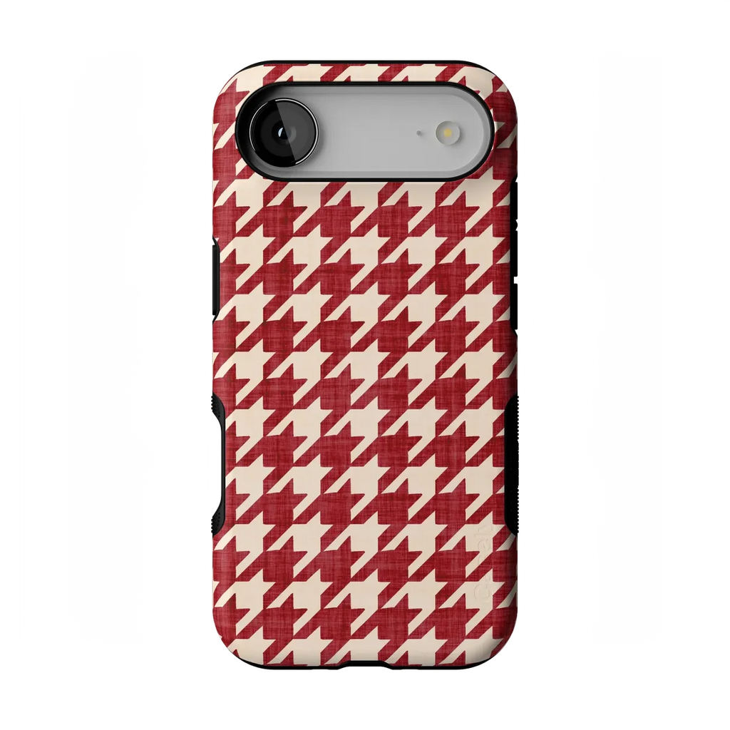 Scarlet Stitch | Red Houndstooth Case