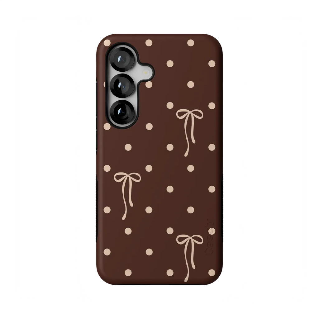 Teddy Bows | Brown Polka Dot Case