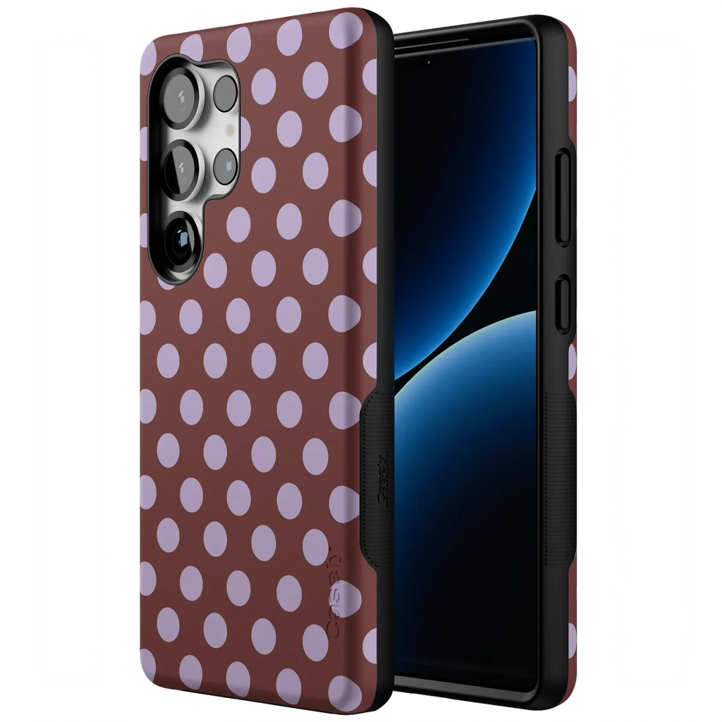 Spotted in SoHo | Burgundy Polka Dot Case