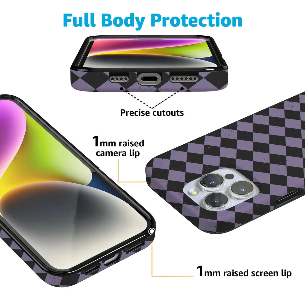 Midnight Hex | Purple Checkered Case