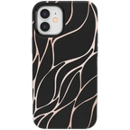 Midnight Ride | Black and Gold Metallic Waves Case