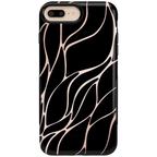 Midnight Ride | Black and Gold Metallic Waves Case
