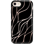 Midnight Ride | Black and Gold Metallic Waves Case
