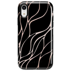 Midnight Ride | Black and Gold Metallic Waves Case