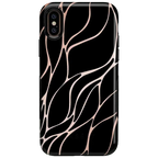Midnight Ride | Black and Gold Metallic Waves Case