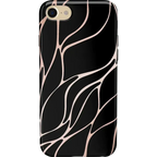 Midnight Ride | Black and Gold Metallic Waves Case