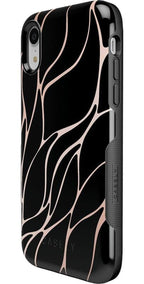 Midnight Ride | Black and Gold Metallic Waves Case