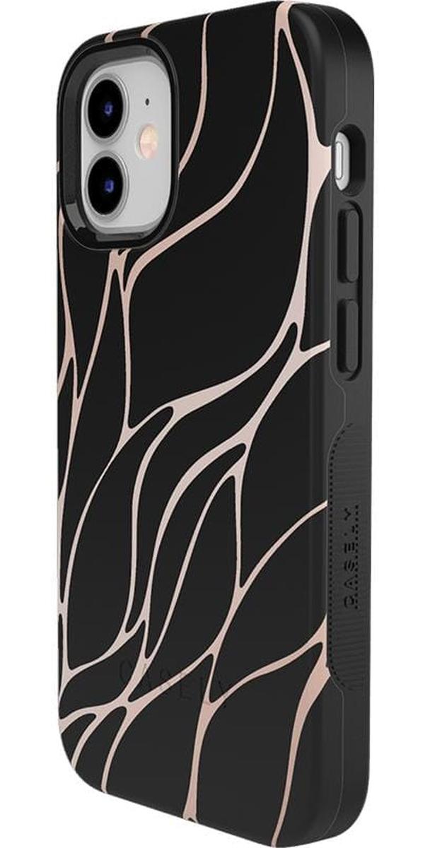 Midnight Ride | Black and Gold Metallic Waves Case