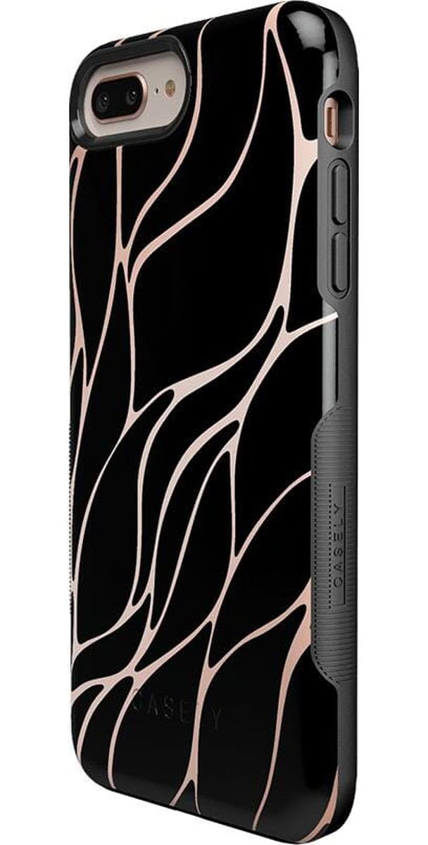 Midnight Ride | Black and Gold Metallic Waves Case