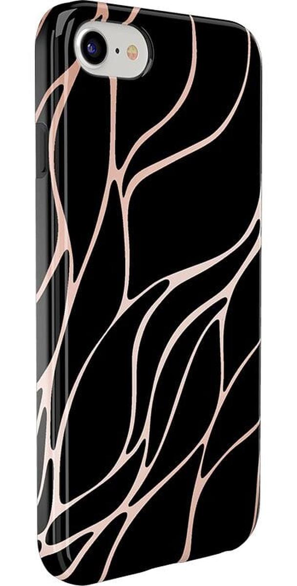 Midnight Ride | Black and Gold Metallic Waves Case