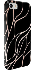 Midnight Ride | Black and Gold Metallic Waves Case