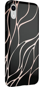 Midnight Ride | Black and Gold Metallic Waves Case