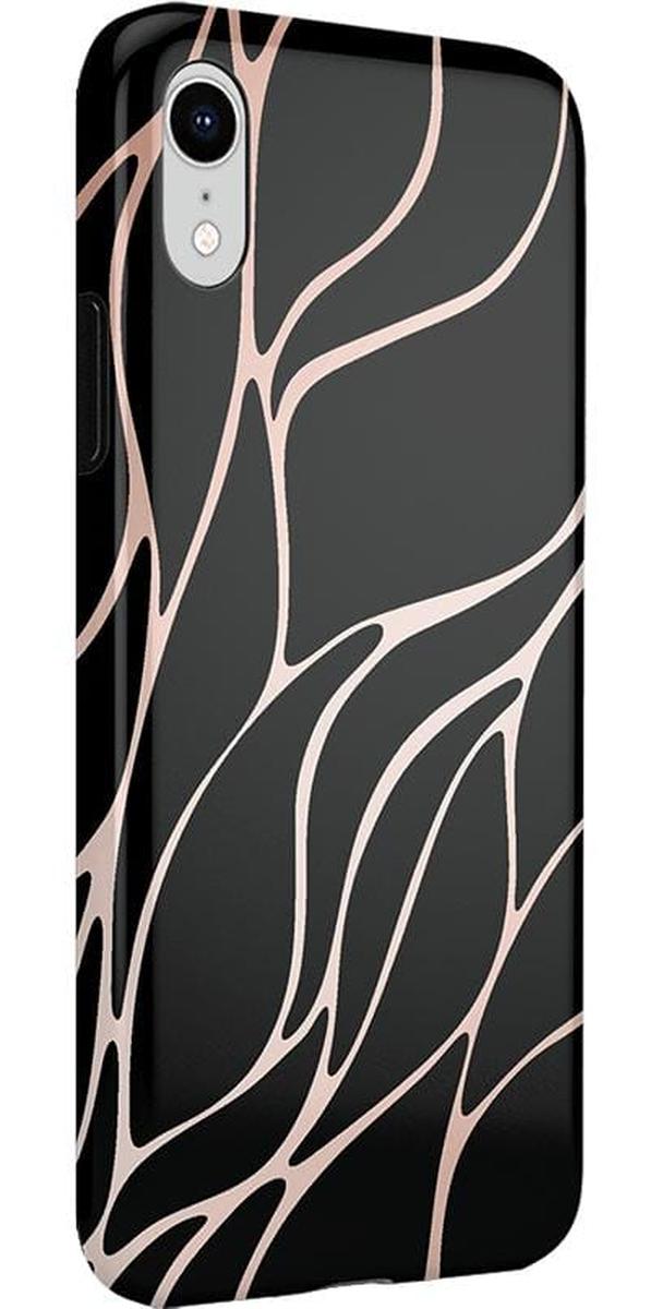 Midnight Ride | Black and Gold Metallic Waves Case