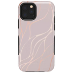 Midnight Ride | Pink and Gold Metallic Waves Case